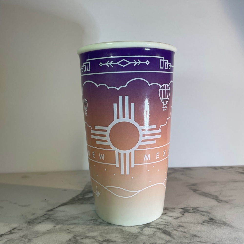 Starbucks 2016 New Mexico Hot Air Balloons Double Wall Ceramic Travel Tumbler